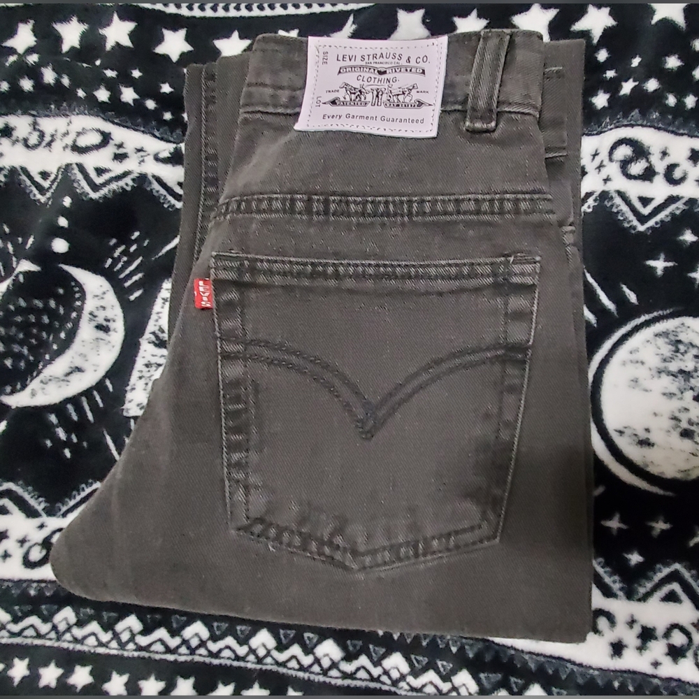 Vintage Levi's 501 Black Denim Jeans with big E